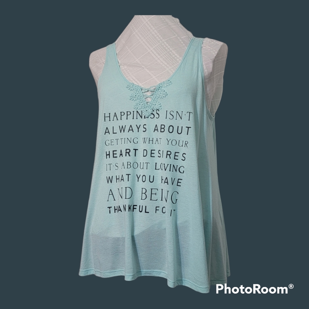 Woman's Plus Size Tank Top Blue Size 3X ~ w/ a bit glitter